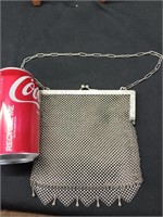 Mesh purse with chain link handle, good condition