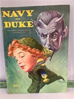 Navy Duke Nov 9 1957 football program