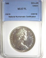 1966 Dollar NNC MS67 PL Canada