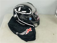 Riot-X helmet  black/ white L-XL