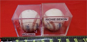 Bill Hall & Richie Sexon Baseballs