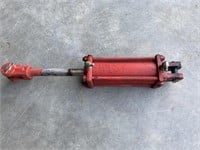 Red hydraulic cylinder