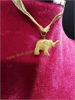 Ivory-Like Elephant Pendant