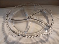 Vintage Glass Separated Serving Dish