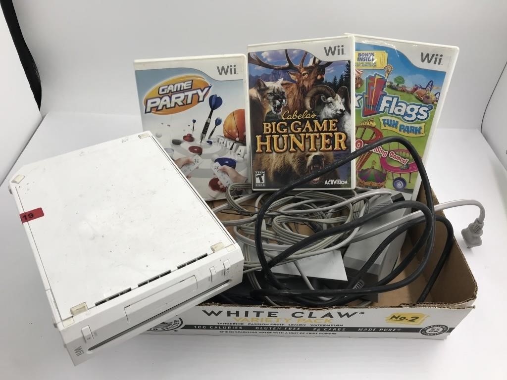 WII CONSOLE, CABLES, CABELAS BIG GAME HUNTER, 6