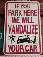 Pair of Metal Signs Haney Rd and Vandalize