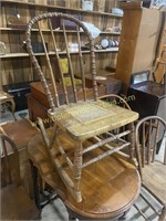 Jenny Lind style walnut rocking chair