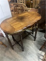 Walnut inlay parlor table