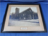 Antique Framed Church Photo Bellevue Pgh, PA from