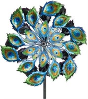 Bits and Pieces - Solar Peacock Wind Spinner -