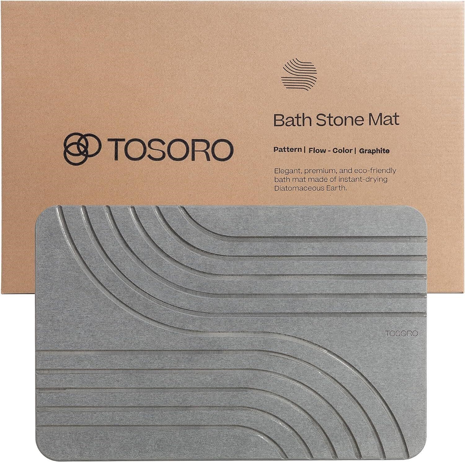 Stone Bath Mat - 23.5 x 15 Graphite