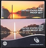 2018 US PROOF SET & 2018 US SILVER PROOF SET