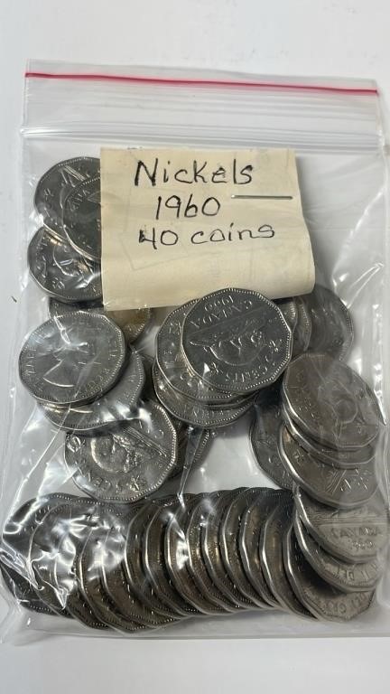 40 1960 Canadian Nickels