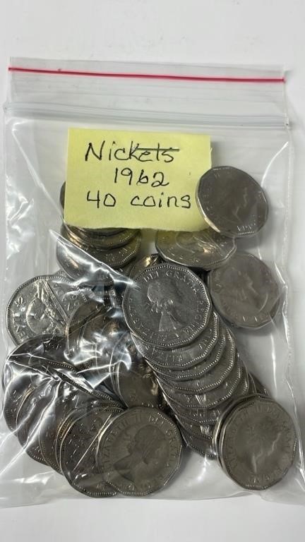 40 1962 Canadian Nickels