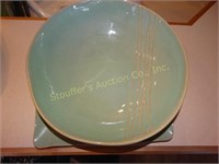 Karen Neuberger, serving platter 13" sq and bowl