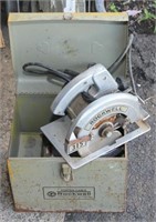 Rockwell 315 circular saw in steel tool chest