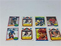 8 older hockey cards- O"pee chee