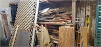 LARGE lot of scrap wood, lumber, trim, & more.
