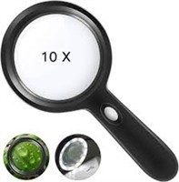 Magnifying Glass with Light-10X Handheld Large