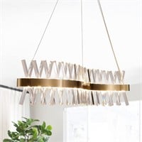 Gold Crystal Chandelier Modern LED Ceiling