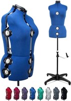 Blue Female Fabric Adjustable Mannequin Dress