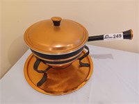 NEW copper chaffing dish with tray