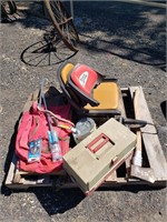 Tackle Box, Electric Chainsaw, Seat, Lights, Misc