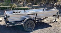 Marlon P12 Aluminum Boat & Single Axle Trailer