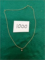 14k Necklace - Stone Unidentified