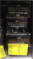 (6) Gold Dot 45 Auto 230 gr Hollows