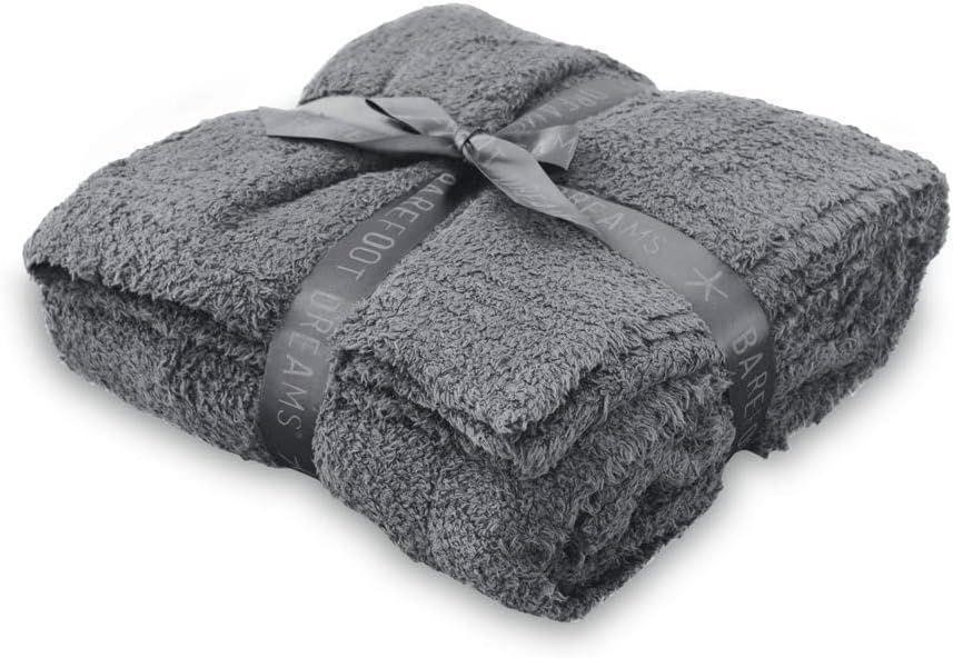 Barefoot Dreams CozyChic Throw Graphite Blanket