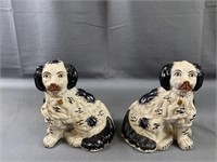 Vintage Pair of Porcelain Spaniels