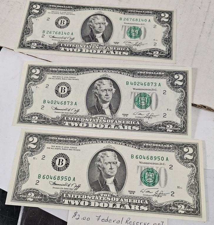 3 2 Dollar Bills