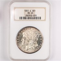 1881-S Morgan Dollar NGC MS65 Fatty