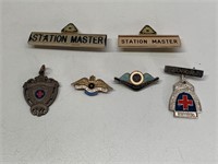 6 x Early Badges inc Victorian Motor Cycle Week