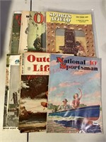 Vintage Sportsman Magazines (living room)