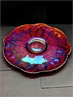 Red Ruby Carnival Serving Plate Indiana Glass