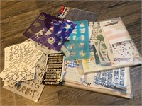 Crafting stencils and supplies