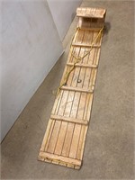 5.5 ft wooden toboggan