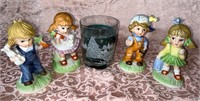 Mix lot  two of each boy and girl porcelain