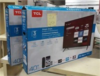Lot of 2 - 40"TCL Smart TV's