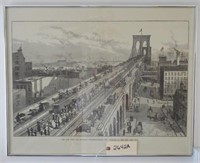Framed print of the New York and Brooklyn