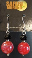 Safari Murano glass bead earrings