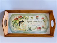 Vintage Serving Handled Vanity Tray Wood Royal
