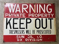 Warning Private property keep out metal sign 
24