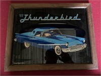 1957 Thunderbird framed picture 18 x 14 inches.