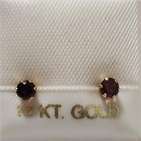 $100 14K  Garnet Earrings