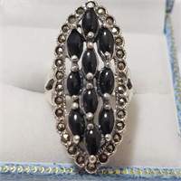 $300 Silver Black Onyx Ring