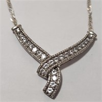 $400 Silver CZ Necklace