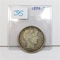 1899 P Barber Half Dollar 90% Silver
